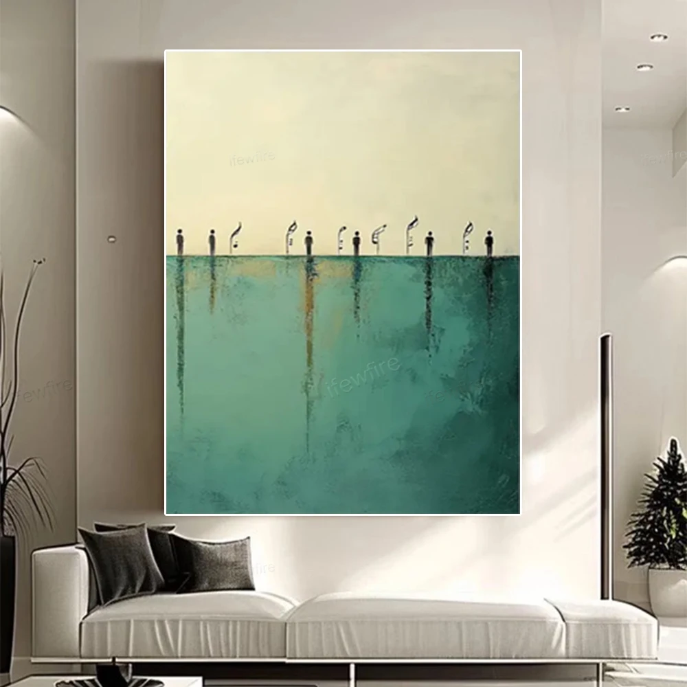 

Modern Abstract Oil Painting Decor Home 100% Handmade Fashion Canvas Poster For Living Room Decoration Color Line Wall Art Image
