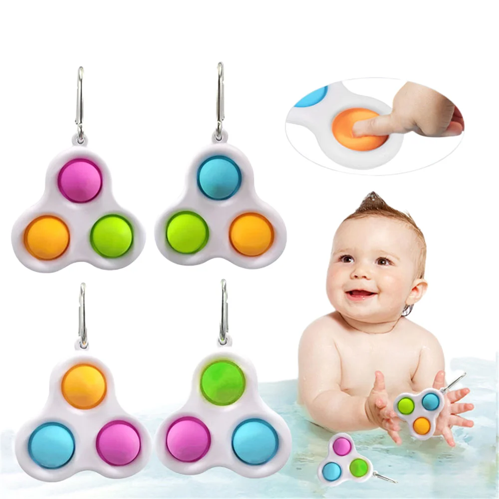 Finger Bubble Music Keychain 2 Pcs  Decompression Fashion Toy Pressable Exercise Board Decompression Key Pendant Birthday Gift ﻿
