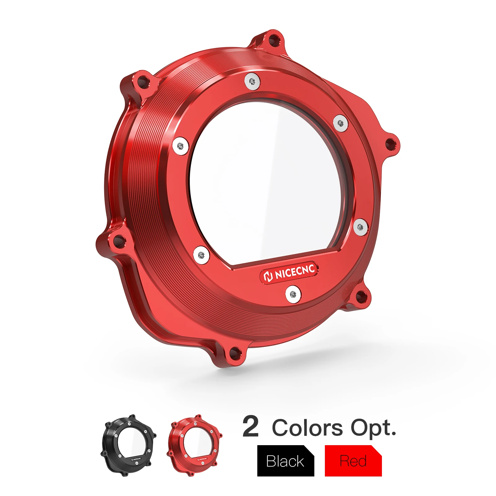 

NICECNC ATV прозрачная крышка сцепления двигателя 11351-HP1-670 для Honda TRX450R TRX 450R 2004-2008 TRX450ER 2006-2014, алюминий и ПК