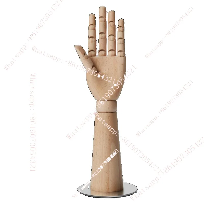 

Hand model props, clothing store window display display, high-end cream solid wood prosthetic hand model, joint hand