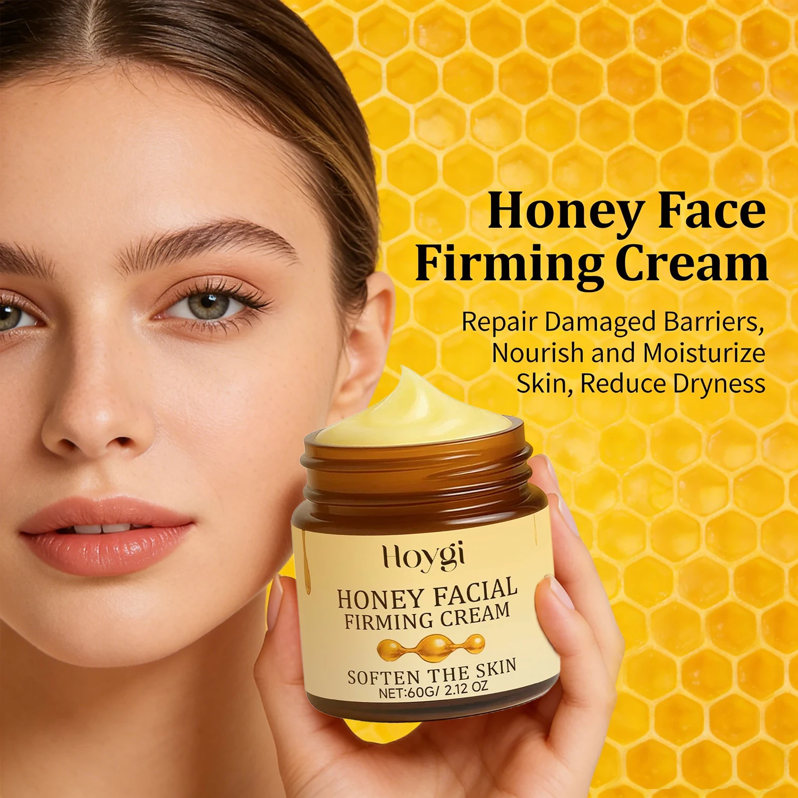 

Honey Facial Firming Cream Nourishing Soothing Skin Increase Elasticity Reduce Dryness Lifting Tightening Collagen Face Cream