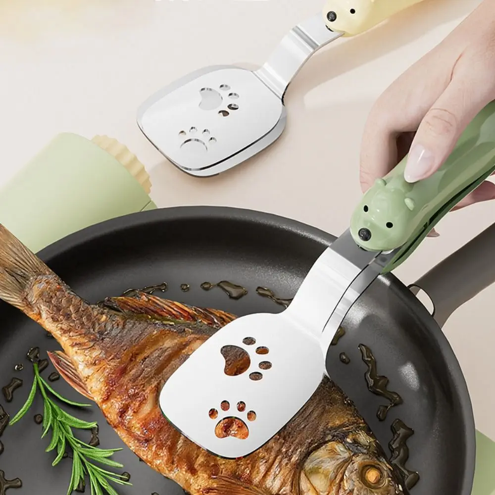 

New Stainless Steel Steak Clamps Multifunctional Cartoon BBQ Tongs Clip Design Food Flipping Spatula Kitchen Barbecue