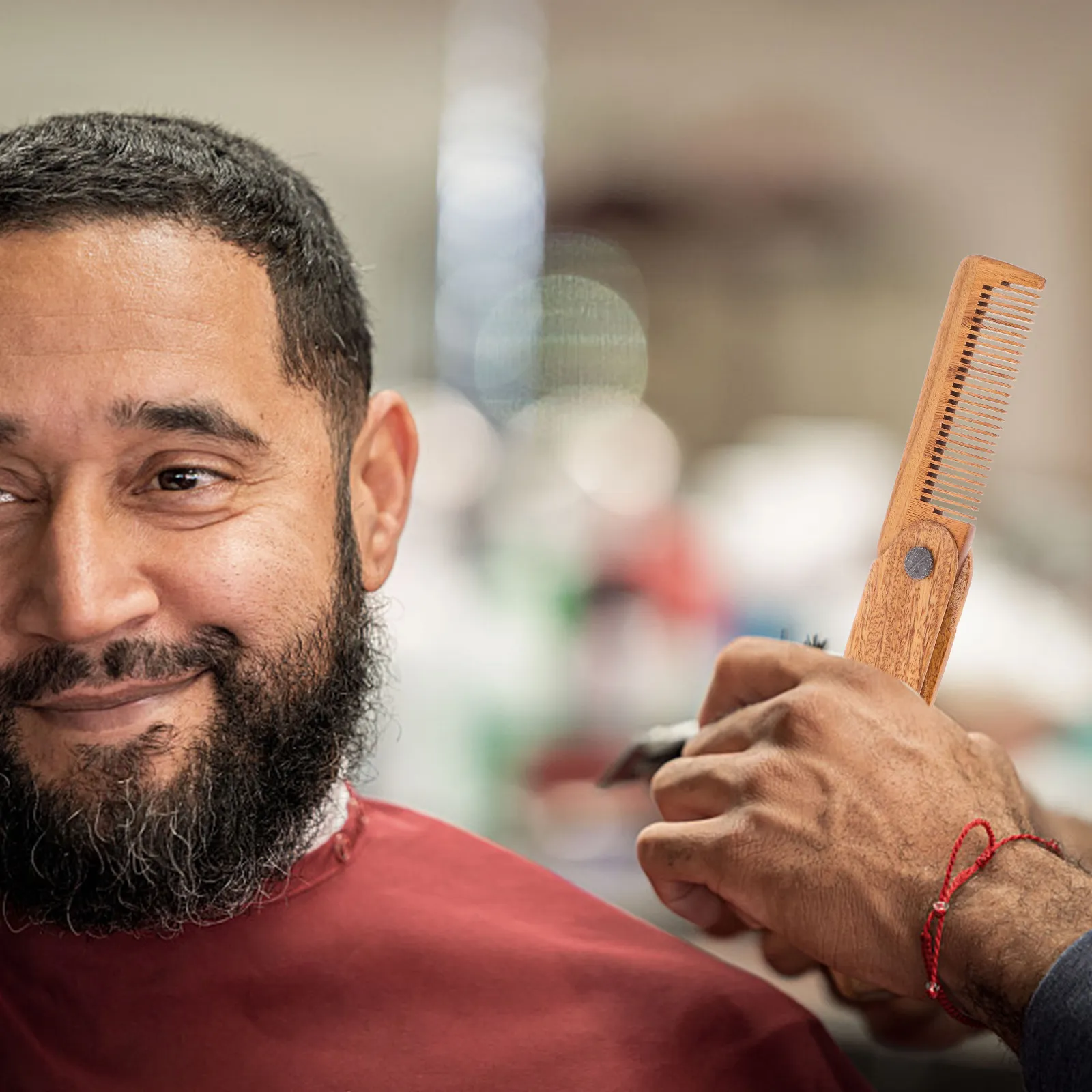 

Складная деревянная расческа из сандалового дерева, 1 шт., портативная, антистатическая, для массажа кожи головы, удобная, для путешествий, для укладки волос