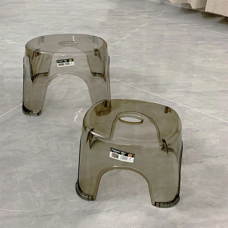 

Acrylic Crystal Clear Stool Aesthetic Design Luxury Living Room Accent Chair Modern Entryway Living Room Bathroom Furniture