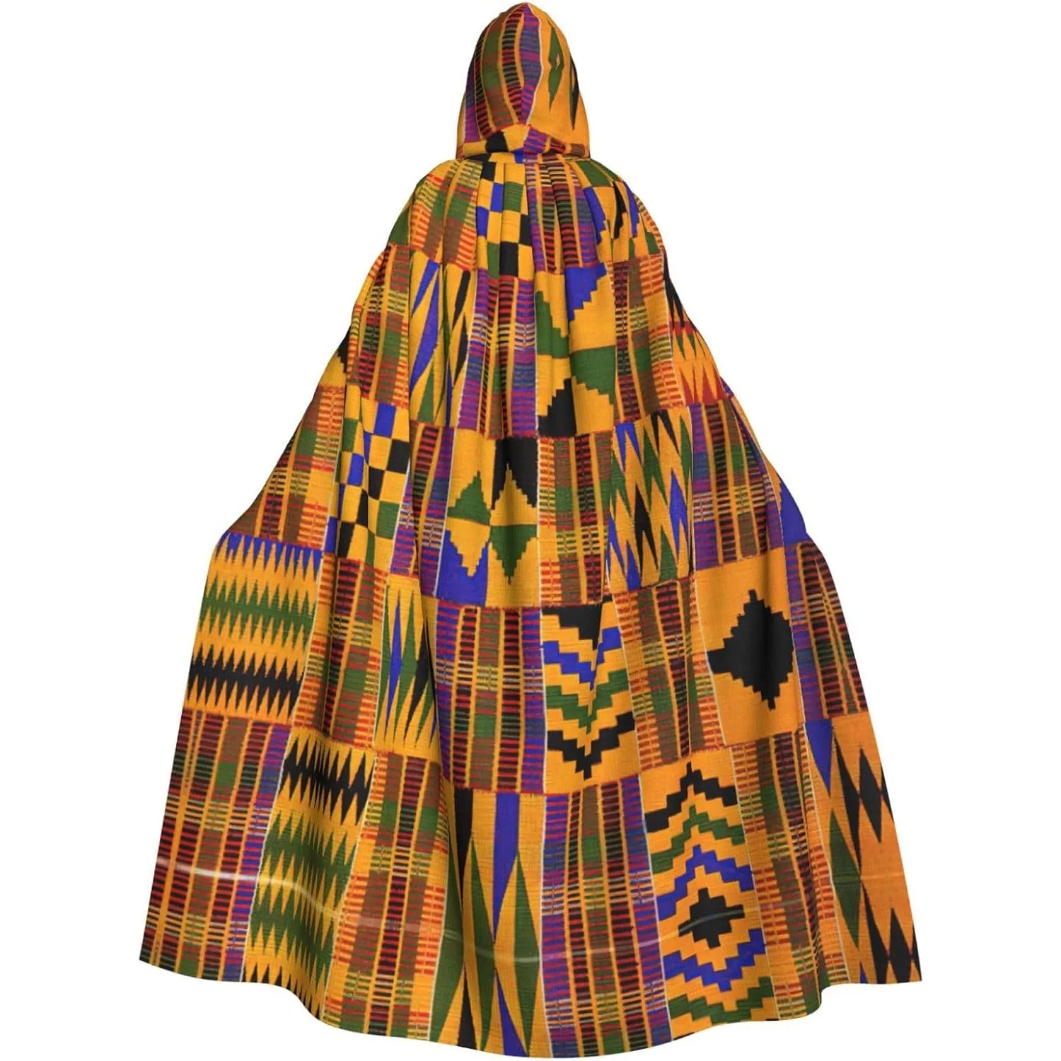 

African Ethnic Pattern print Adult Hooded Cape Carnival Festival Cape Cosplay Robe Costume party Gothic Carnival