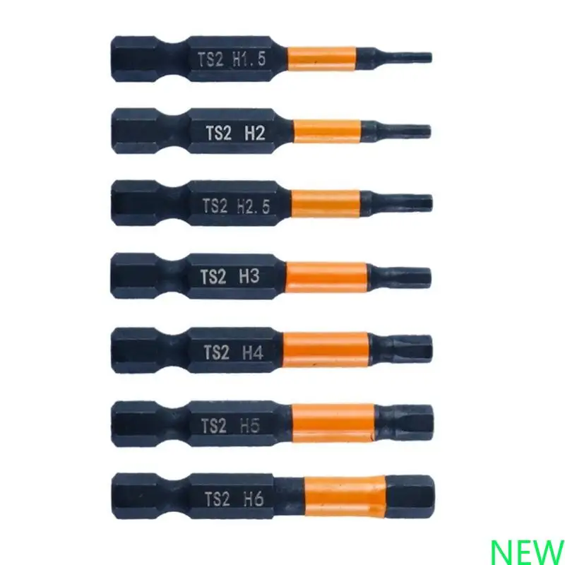 

6/7pcs Impact Head Head Allen Drench Drill Bit Set 1/4 -дюймовый шестигранник магнитный