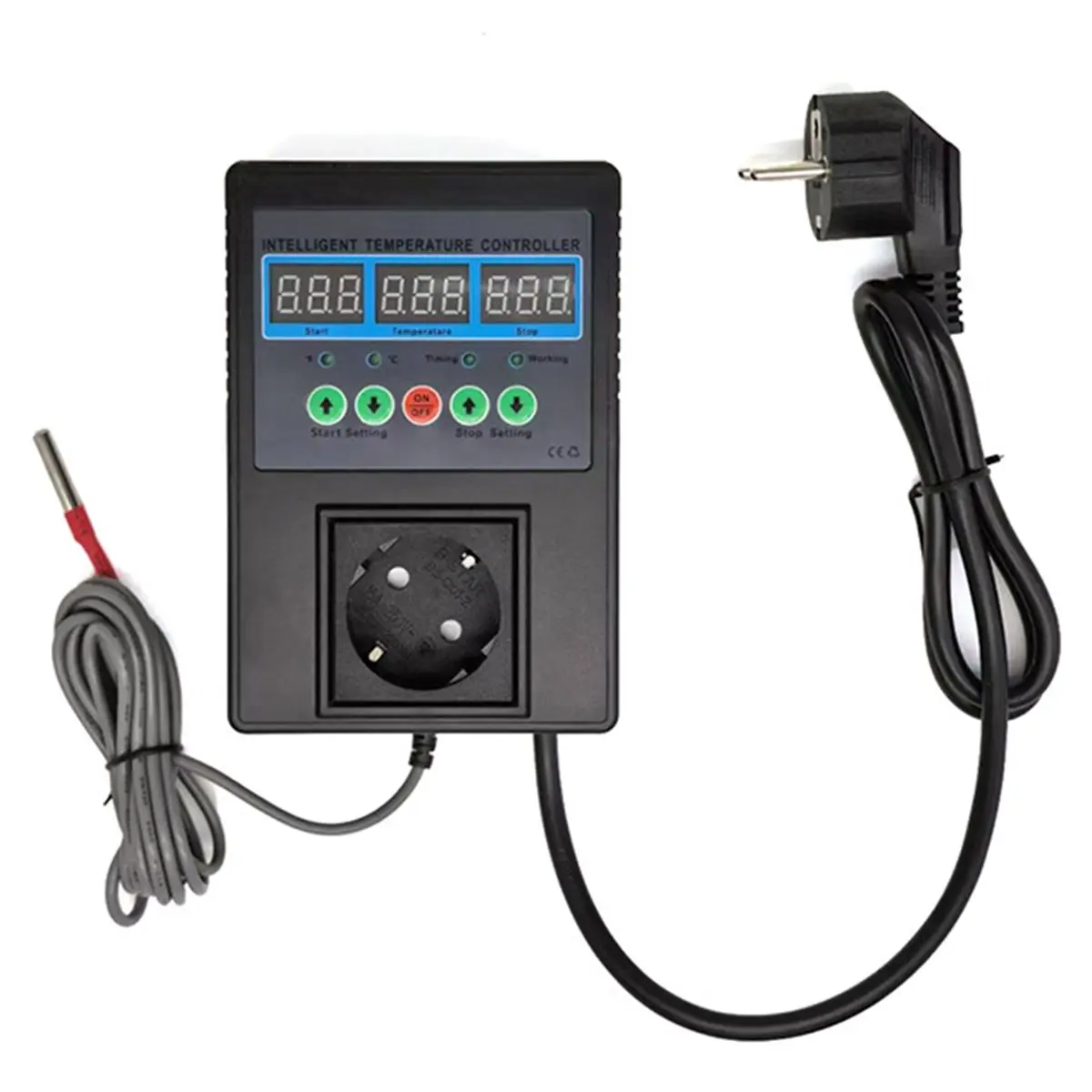 A736P ~Intelligent Digital Temperature Control Sensor Regulator Heating/Cooling Thermostat for Incubators Refrigerators EU-PLUG