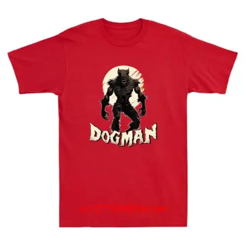 Dogman Werewolf Supernaturals Монстр фольклор зашифрованный ужас мем Мужская футболка с длинным или коротким рукавом