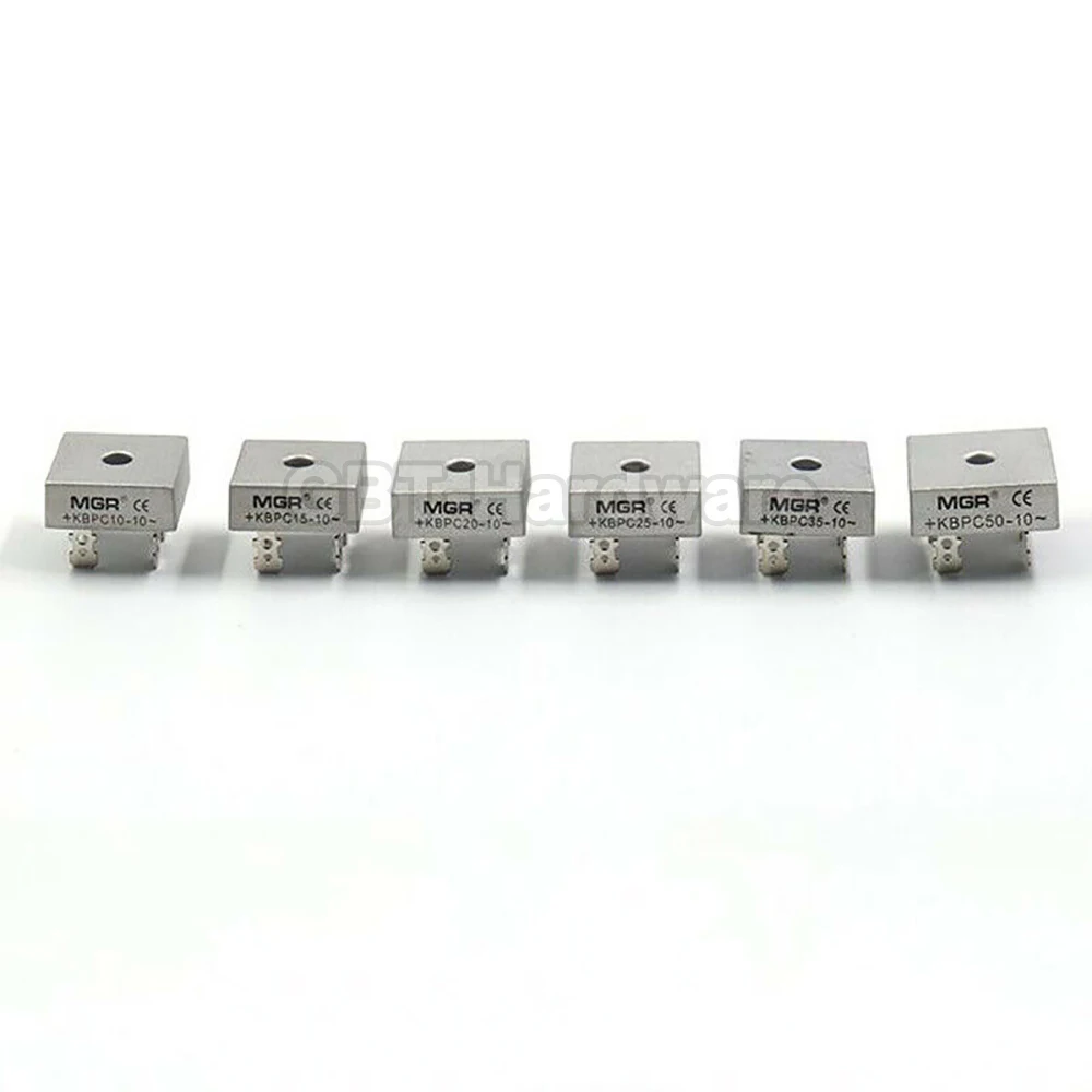 1000V Single Phase Diode Bridge Rectifier Metal Case KBPC3510 Dedicated Radiator Current 10A 15A 20A 25A 35A 50A AC To DC