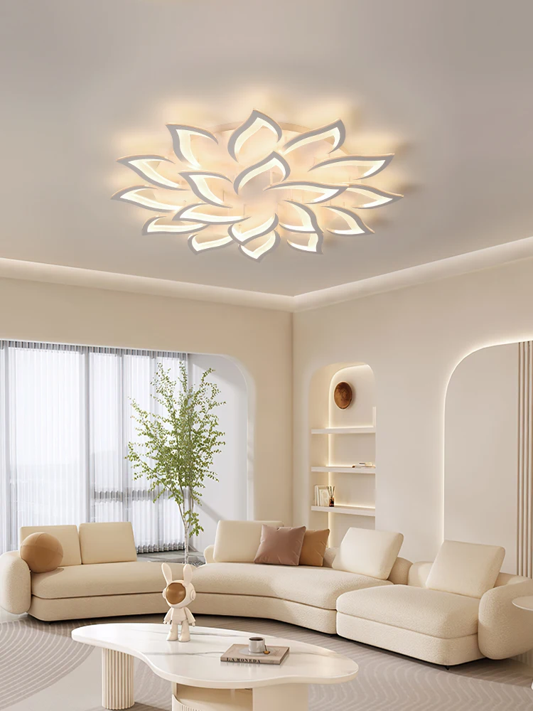 IRALAN LED Lotus Plafondkroonluchter APP Afstandsbediening Traploos dimmen Hanglamp Slaapkamer Studie Plafondlamp Home Decor - afbeelding 2