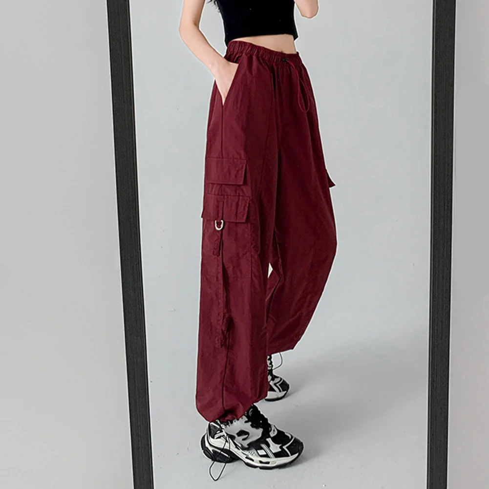 速乾パンツレディーススポーツパンツ L M ファッショナブルなルーズパンツ女性のためのルーズズボン弾性生地レギュラー丈