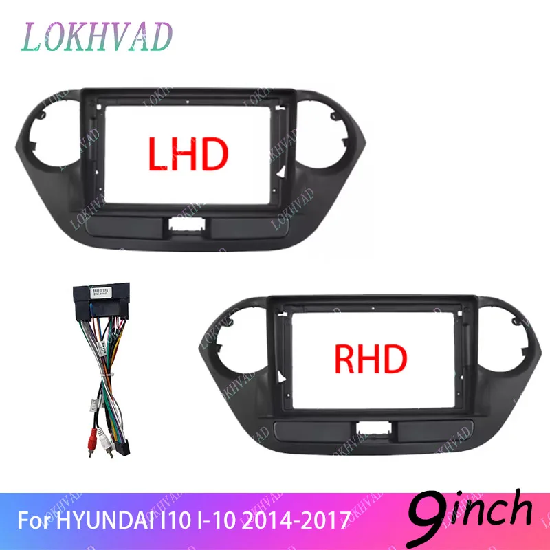 For HYUNDAI I10 i-10 2014+ Car Stereo Radio DVD Panel Audio Mount Fascia Kit Multimedia Wireless Carplay Auto Radio DVD Kit