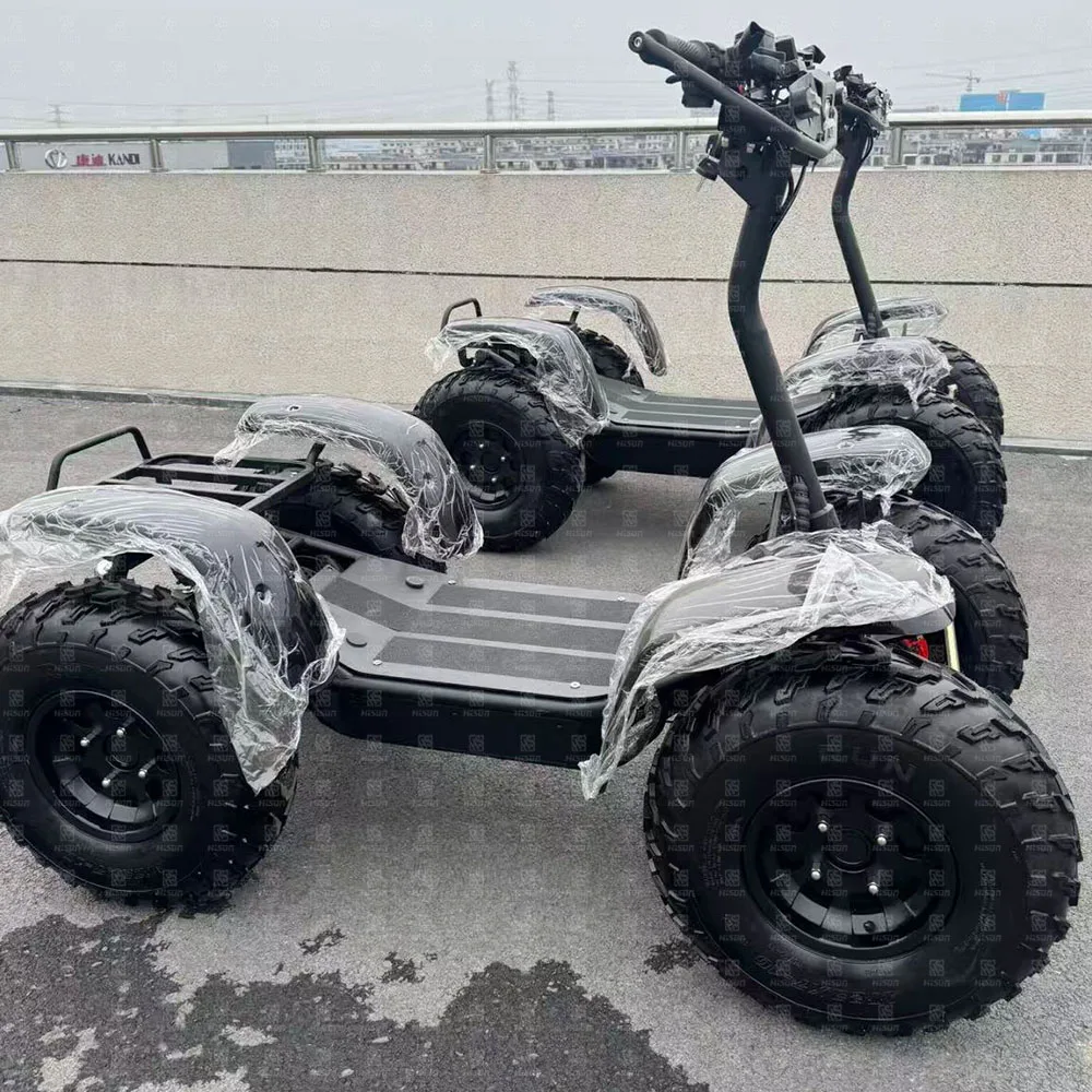 6000W 4WD Electric ATV for Adults, 75km/h High Speed Off-Road Quad 4 Wheeler, 50Ah Long Range All-Terrain Desert Scooter