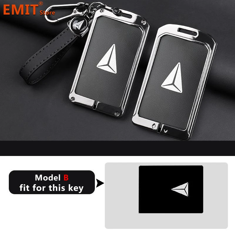For Changan Deepal S7 SL03 NFC Card Zinc Alloy Car Key Case Remote Cover Shell Keychain Ring Holder Fob Bag Interior Accessories