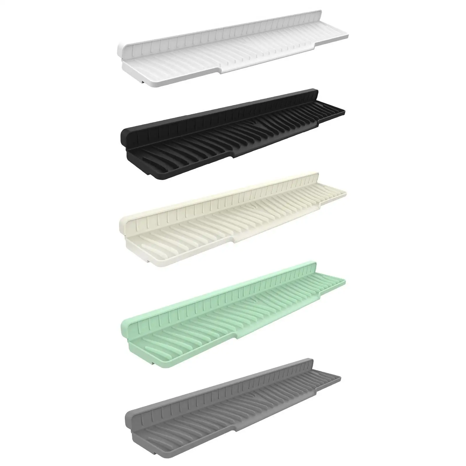 Silicone Kitchen Faucet Draining Pad Multi Use Sink Drying Mat Spill Absorbent Tray for Wet Dishes and Counter
