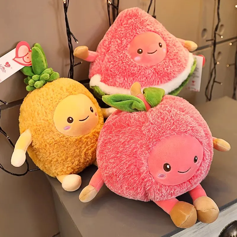 

Creative Pink Watermelon Pineapple Apple Fruit Food Anti-stress Soft Pillow Cushion Cute Plush Doll Hobby Children Toy Gift