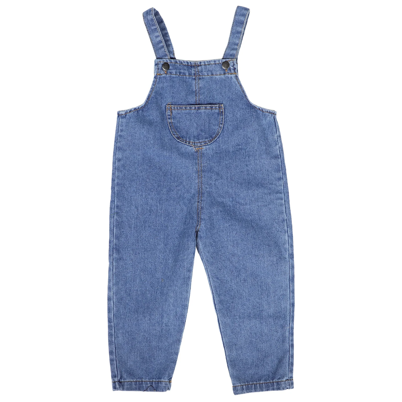 

Baby Boys Denim Overalls Cotton Fabric Adjustable Straps 110cm Spring Autumn Comfortable Casual Outdoor Baby Overalls