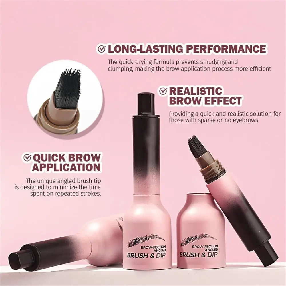 Waterproof Eyebrow Pencil Angled Brush Quick Drying Eyebrow Tint Hair-Like Strokes Long Lasting Eyebrow Contouring Pen