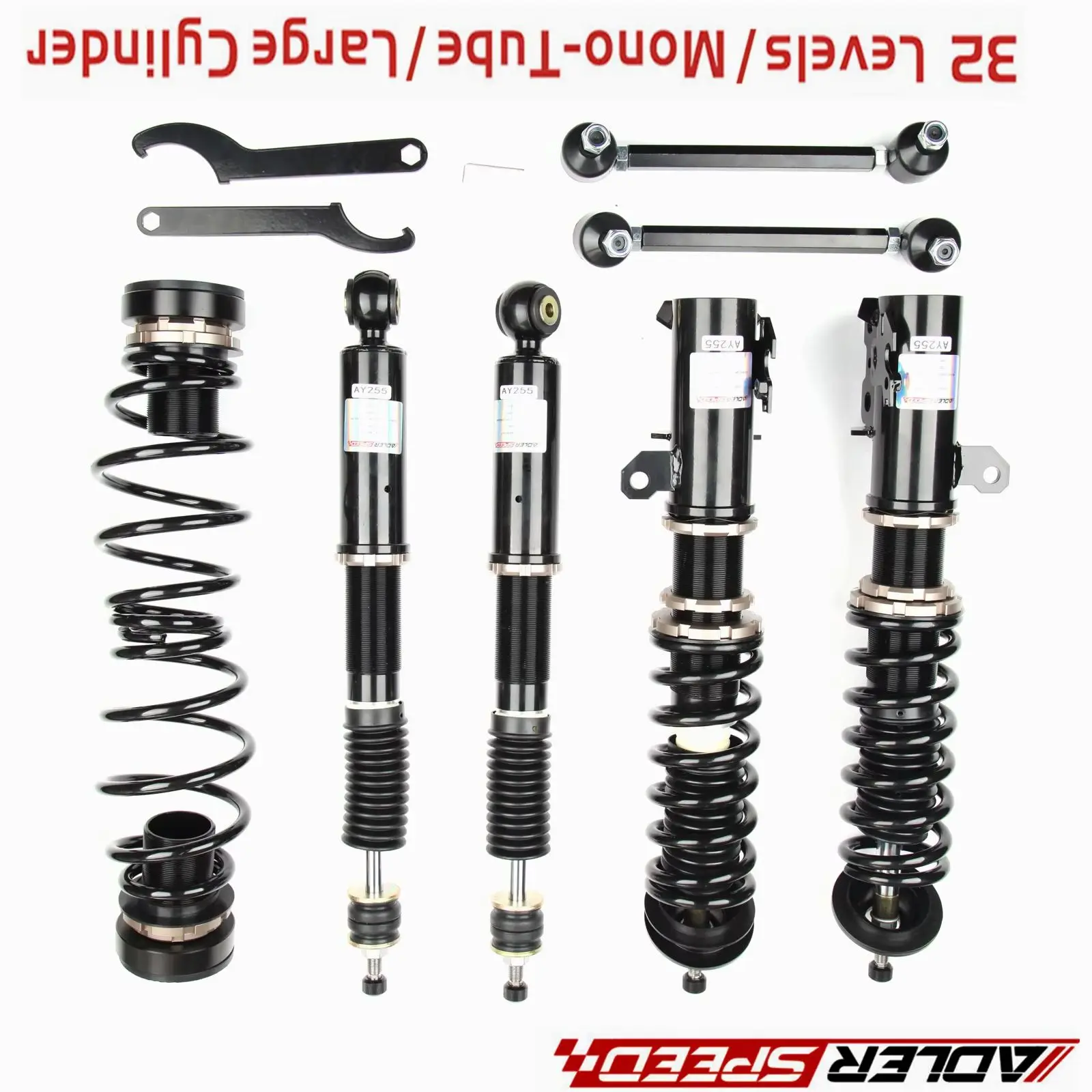 

A ADLERSPEED 32 Level Mono Tube Coilovers Suspension Kit For Toyota Yaris Hatchback (XCP90) 2006-12