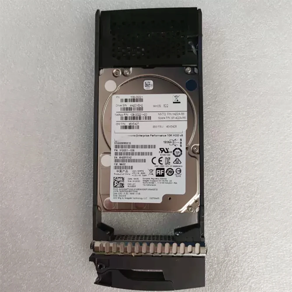 X422A-R6 R5 600G SAS 2.5'' 12G 10K HDD Serve Hard Disk ST600MM0006 108-00221+E0 For NetApp