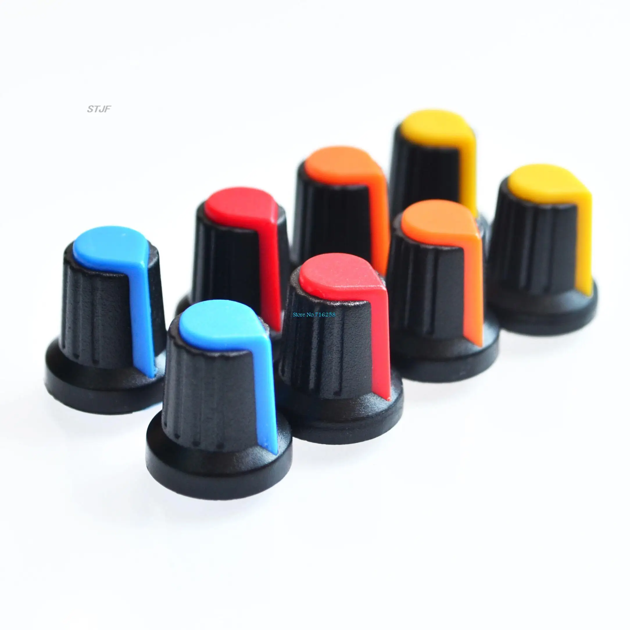 10Pcs High quality plastic potentiometers knobs Knob for single double potentiometers