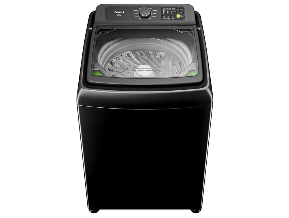 Lavadora de Roupas Consul 16kg Cesto Inox 12 Programas Cinza CWN16A9 - 110V