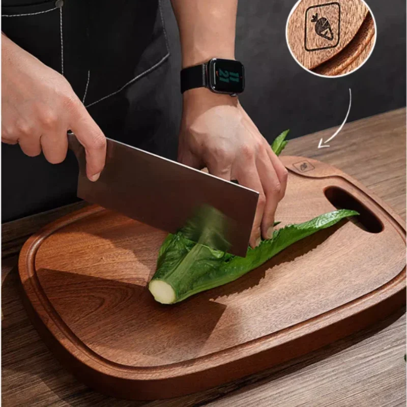 

Solid Wood Mini Cutting Board: Durable Ebony Wood Chopping Board, Non-Moldy Kitchen Board, Chinese Style Accessory