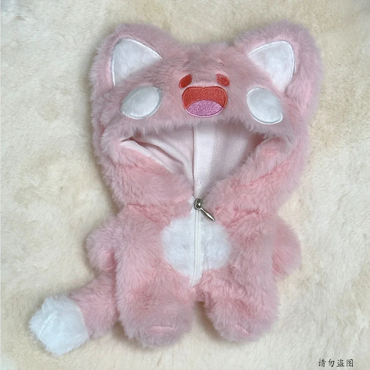 20cm Baumwoll-Puppenkleidungsset Niedliche Tier-Serie Kapuzen-Hasenfell-Overall Q-Version Löwe Bär Dinosaurier Katze Schwein Hai Outfits – Detail 8