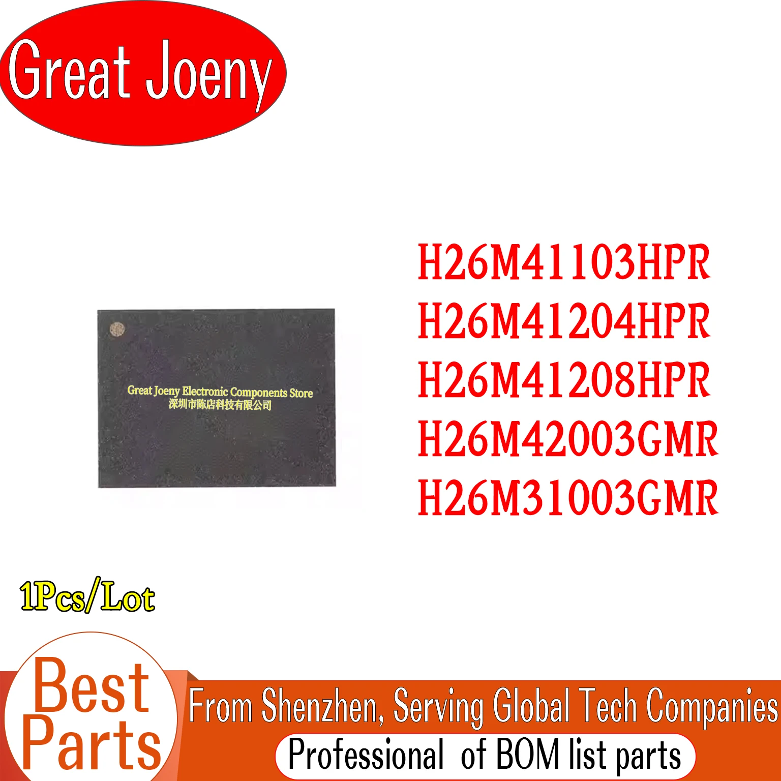 

(1piece)100% New H26M41103HPR H26M41204HPR H26M41208HPR H26M42003GMR H26M31003GMR BGA