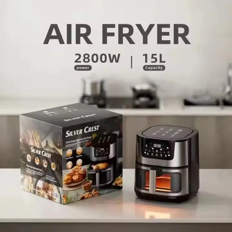 15L Multifunctional Air Fryer Silver Crest Accessories SKD CKD Commercial Air Fryer Digital Air Fryer Oven