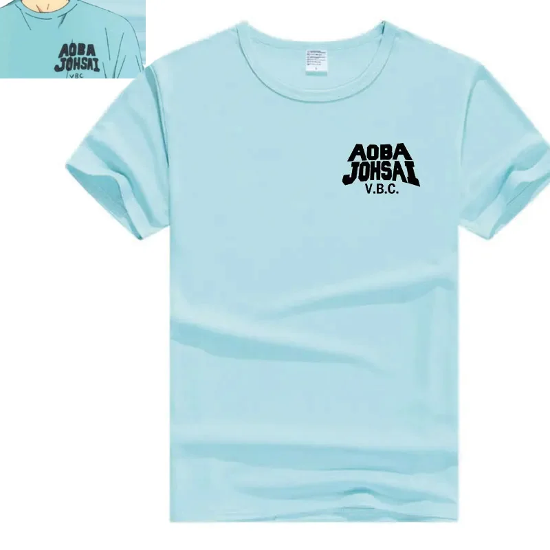 T-shirt d'été en coton à manches courtes pour hommes, Anime Oikawa Tooru Cospaly, Aoba Johsai Vbc, High School, Scopic