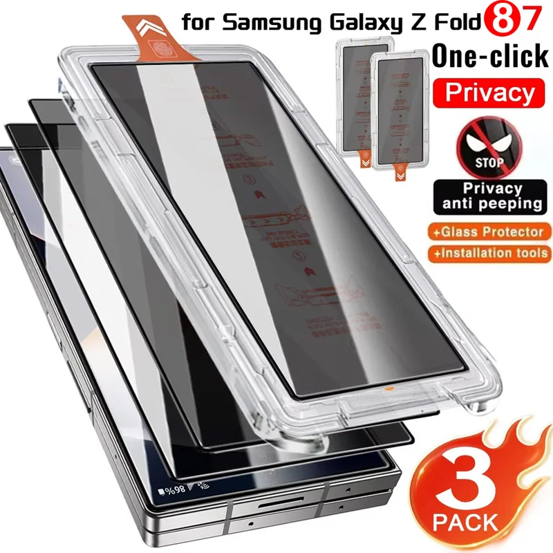 1/2/3 Stück Einfach zu Installierender Displayschutz für Samsung Galaxy Z Fold 8 Ultra Fold 7 Privatsphäre Anti-Spionage / HD Klar Außenliegendes Panzerglas – Detail 4