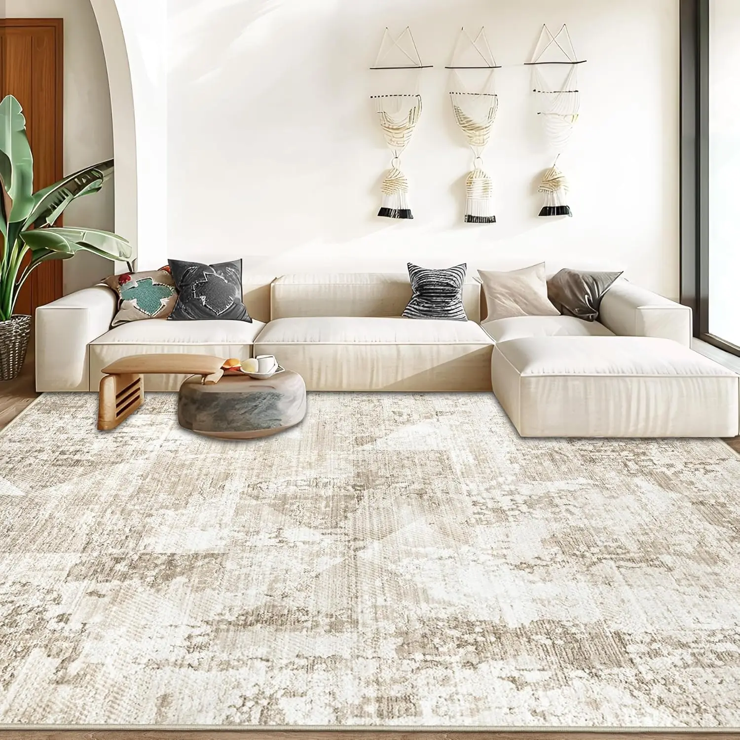 

VIKAMA Minimalist Luxury Carpet - Machine Washable For Living Room Floor Mat, Bedroom Bedside Rug, Home Decoration