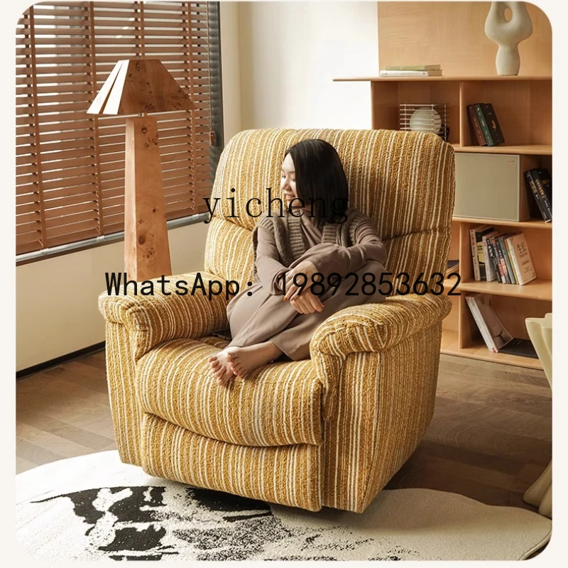 AA  electric single sofa can sleep rocking chair retro fabric multi-functional recliner