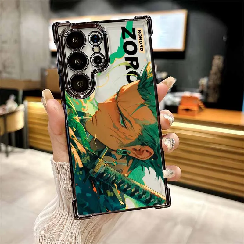 O-ONE P-PIECE-E Anime Handyhülle für Samsung S26 S25 Edge S24 S23 S22 S21 S20 FE Ultra Plus Lite, Galvanisierte Sturzsichere Schutzhülle – Detail 7