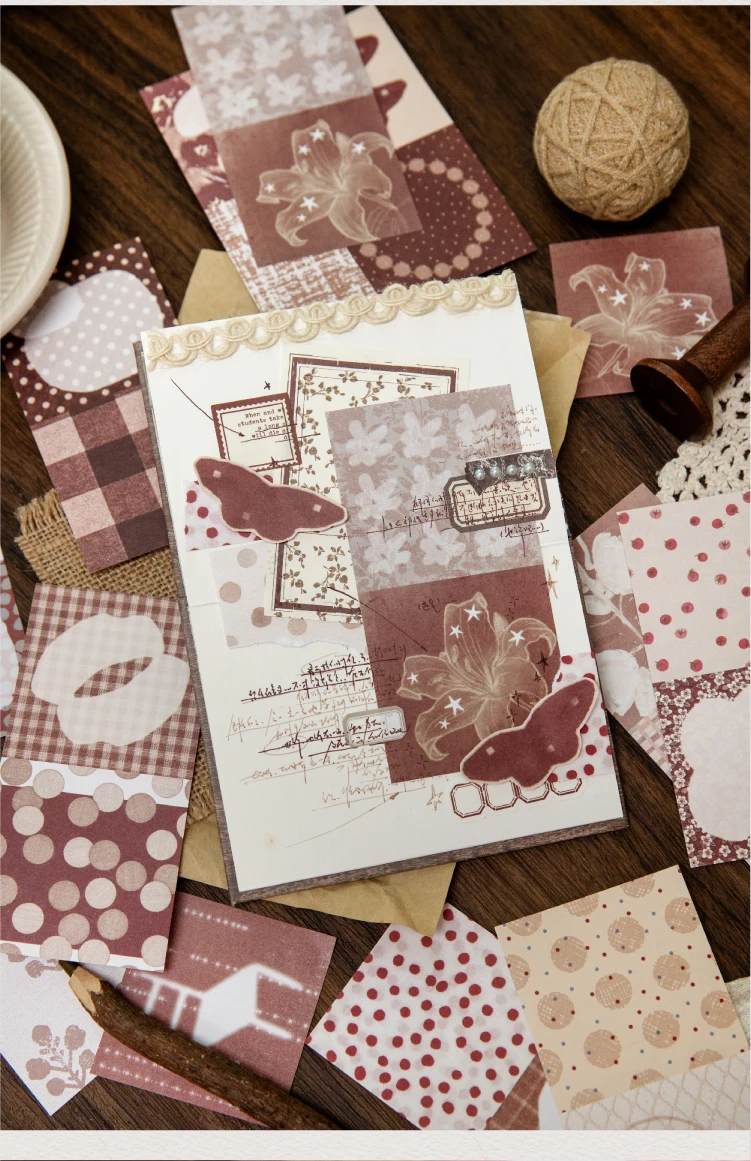 Journal GO 50 Blatt Memo-Blöcke im Salz-Ästhetik-Design, Notizblätter mit verträumtem Blumenmuster für Planer, Tagebücher, Scrapbooks & DIY-Bastelarbeiten – Detail 8