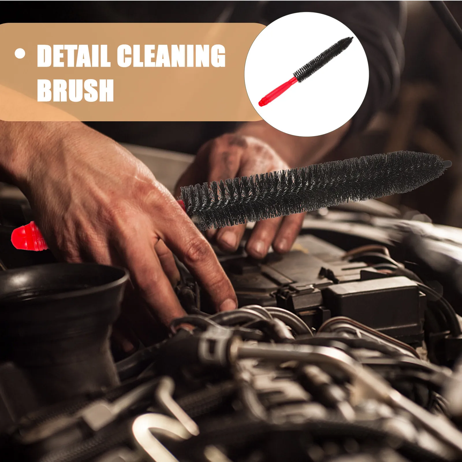 

Multi-Functional Detail Cleaning Brush for Automotive Engine Tire Dryer Ac Washing Machine Thorough Dead-Corner Cleaning Engine
