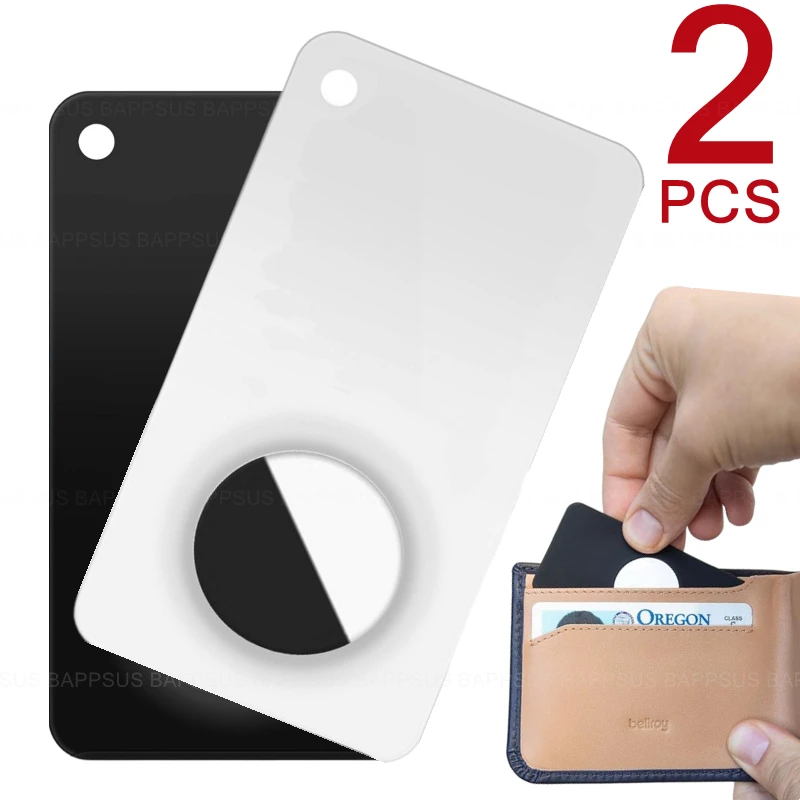 1/2Pcs Soft Silicone Ultra Thin Wallet Card Holder Case for Apple Airtags Protective Cover Anti-lost GPS Tracker Protector Shell