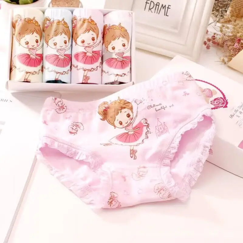 3Pc/Lot Baby Girl Cartoon Briefs Underwear Girls Panties Kids Briefs Underpants Children Underwear 3-12years