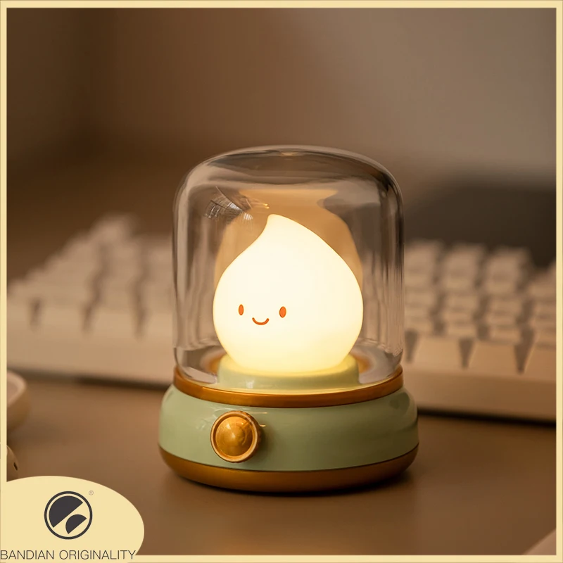 Mini Desktop LED Cute Night Lamp Creative USB Rechargeable Portable Cartoon Table Lamp For Coffee Bar Home Decor Hotel Bedroom