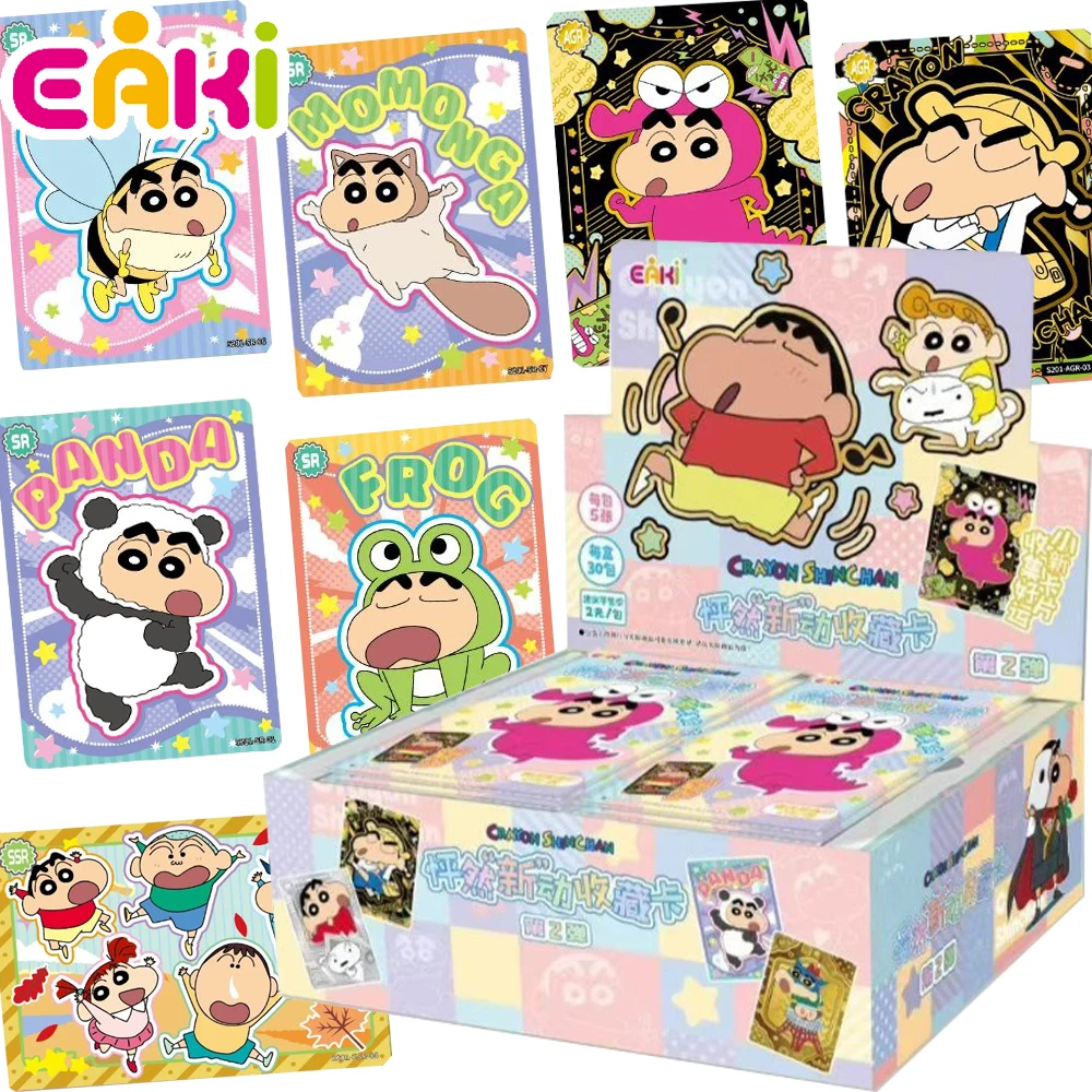 

Оригинальные коллекционные карты Eaki Crayon Shin-chan для детей, забавные аниме, драгоценные и теплые карты дружбы, игрушки, подарки для хобби