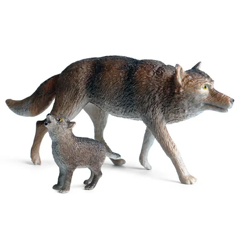 

Toys Wolves Forest Animals Wolves Solid Simulation Of Wild Animal Models Hand-made Ornaments