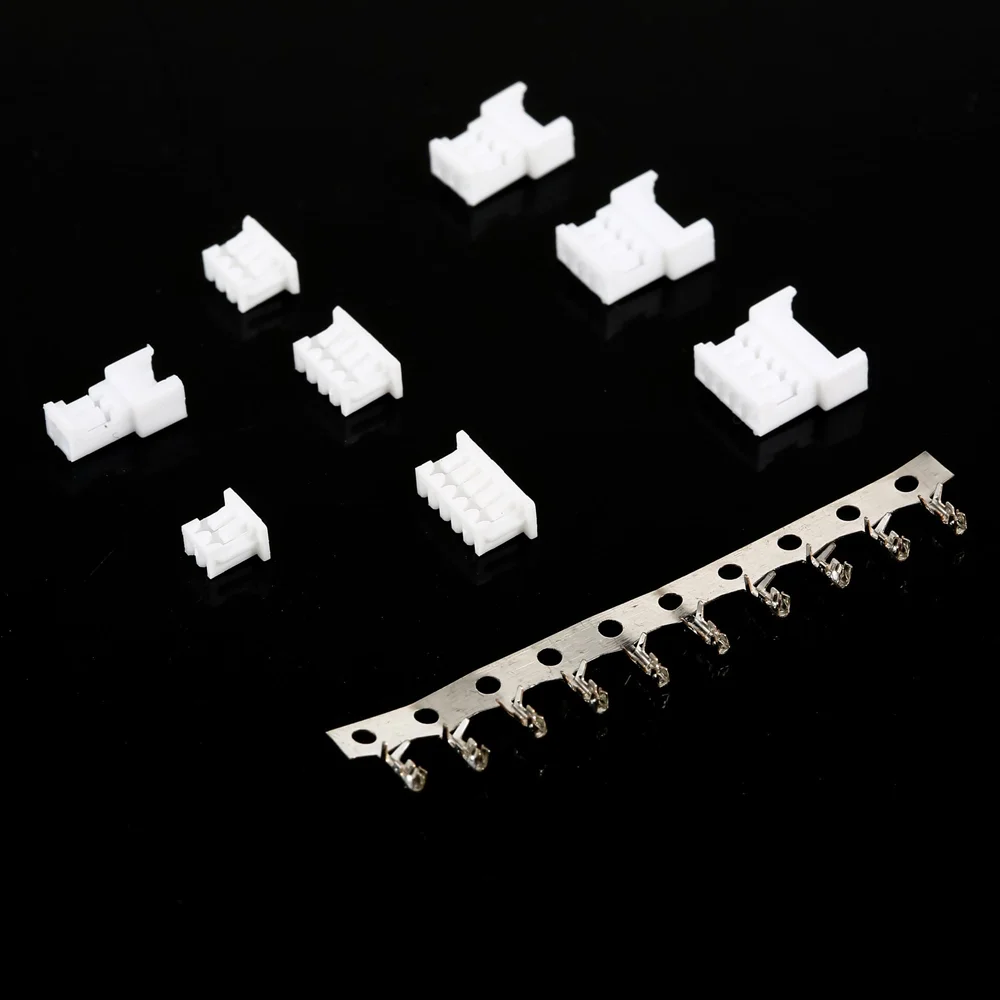 40sets/Box JST 1.25 Male Female Connector Aerial Docking 2/3/4/5Pin Plug With Terminal Wire Connectors Kit