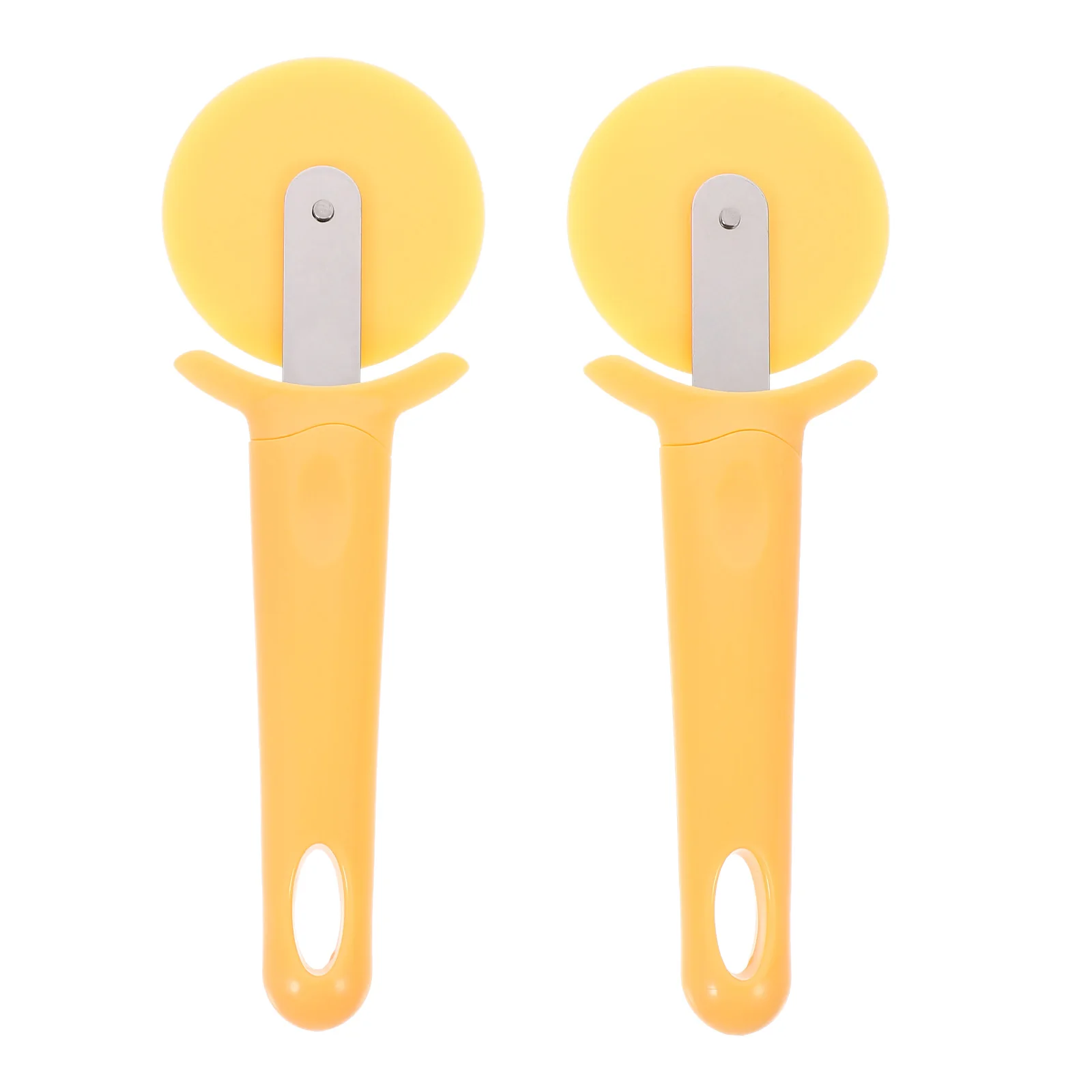 

2Pcs Pizza ABS Material Comfort Grip H Easy Clean Kitchen Tool Slicer Roller Storage Friendly Pizza Wheel