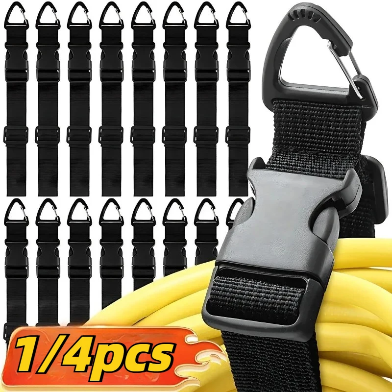 1/4 Pcs Cord Organizer Holder with Rotate Buckle Wire Manager Power Cord Management Nylon Heavy Cord Storage Straps Cables Hoses