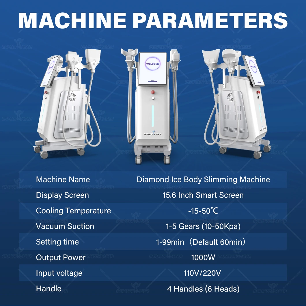 Perfectlaser-Machine de cryolipolyse, perte de graisse, corps saillant, surpoids sanguin, pression négative, refroidissement, dispositif de réduction de la cellulite