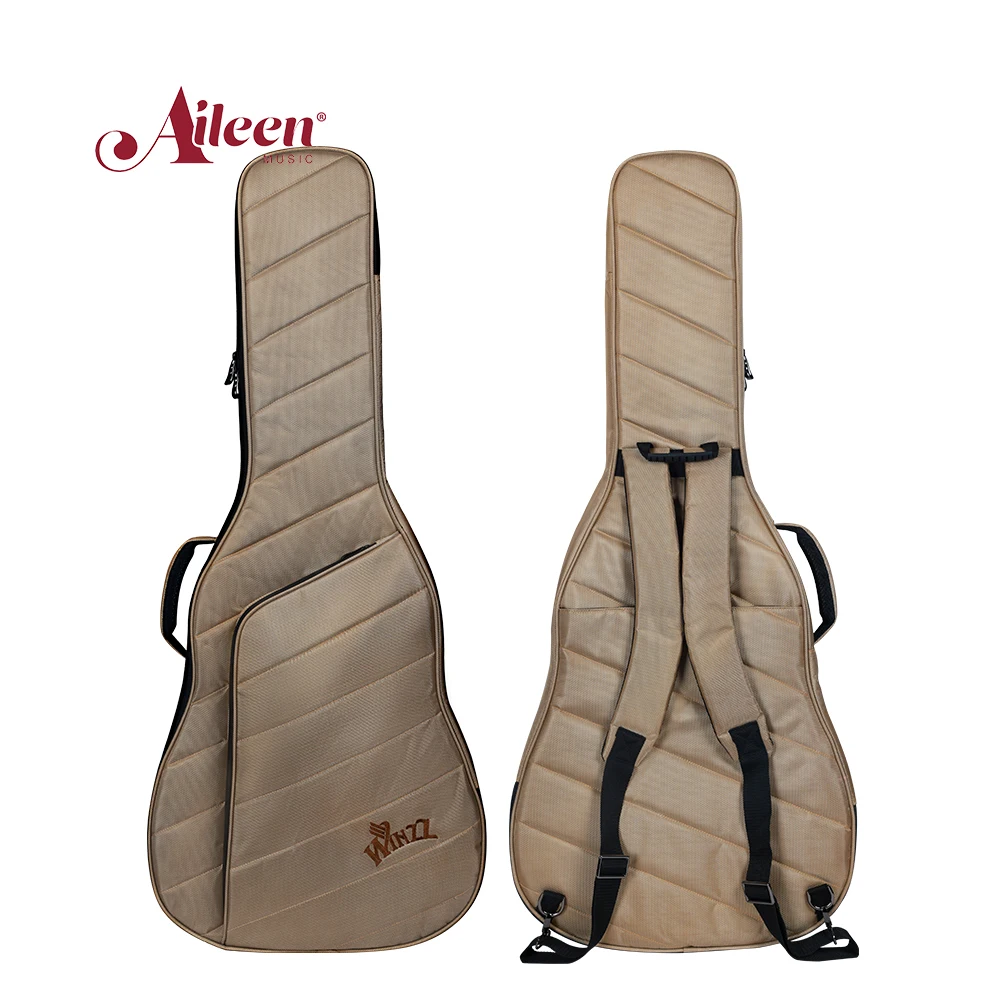 

Customized Acoustic Guitar Bag Khaki 41 Inch Hard case Beige Color 1680D Oxford Cloth with 5mm Sponge Applied Inside(BGW16825)