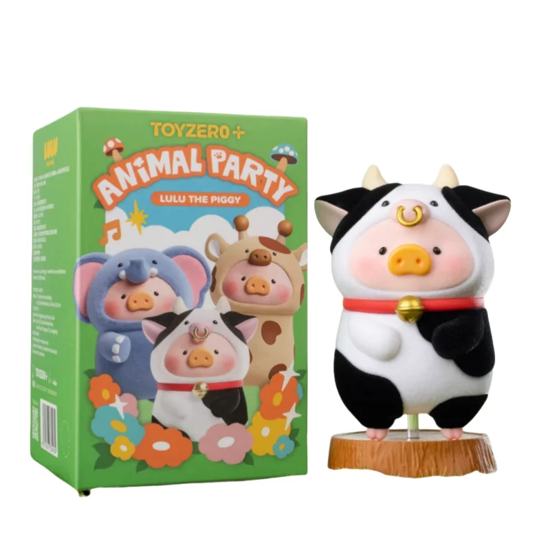 

Lulu The Piggy Animal Party Series Blind Box Toy Animal Pig Mystery Box Giraffe Elephant Cow Model Birthday Gift Dolls Ornament