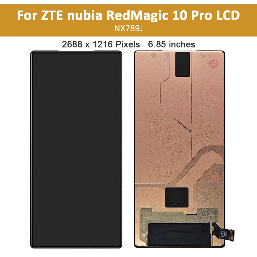 

Оригинальный AMOLED для ZTE nubia Red Magic 10 Pro NX789J ЖК-дисплей с сенсорным дигитайзером в сборе для RedMagic 10Pro, замена экрана