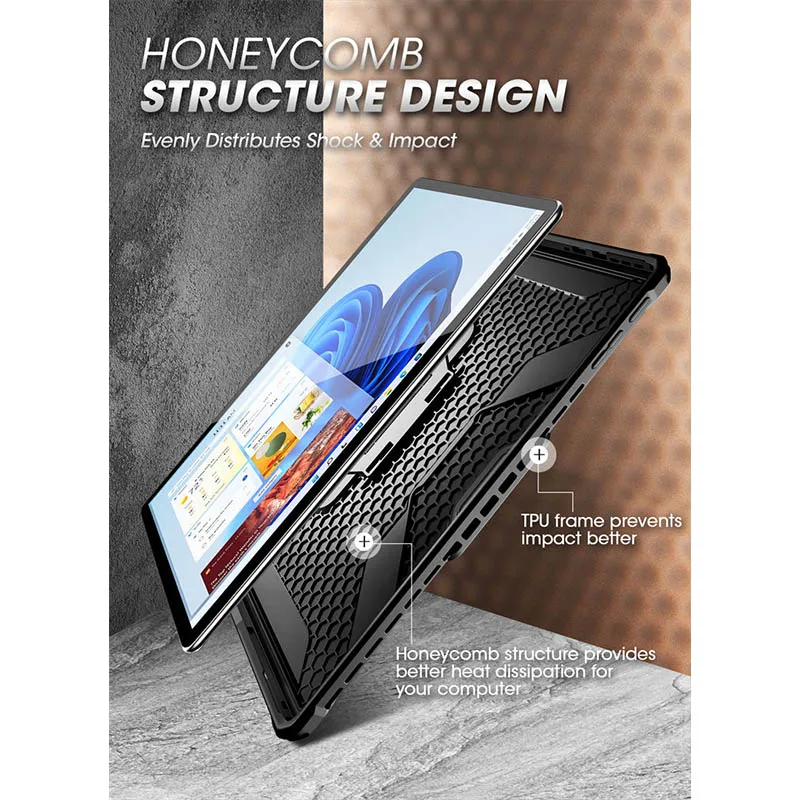 For Microsoft Surface Pro 11 Case 2024 SUPCASE Heavy Duty Rugged Tablet Cover for Surface Pro 11 / Pro 10 / Pro 9 with Kickstand 